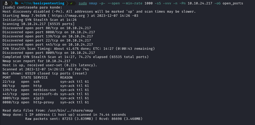 Escaneo puertos abiertos